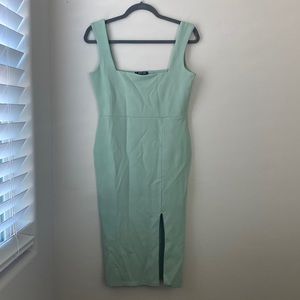 Nasty gal sage green dress!